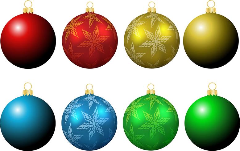 Christmas baubles vector