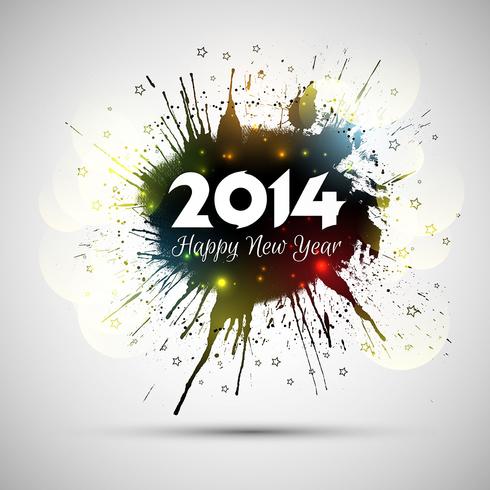 Grunge New Year background vector