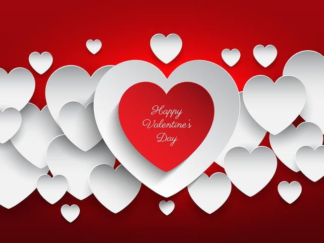 Valentine's day heart background vector