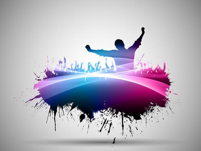 Abstract grunge party background vector