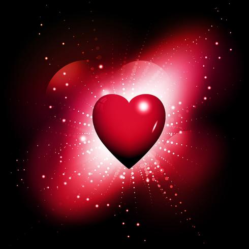 Glossy heart background vector
