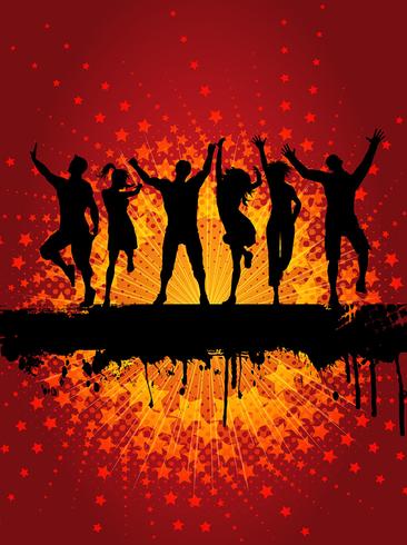 Grunge party background vector