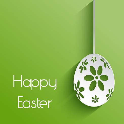 Flower easter egg background vector