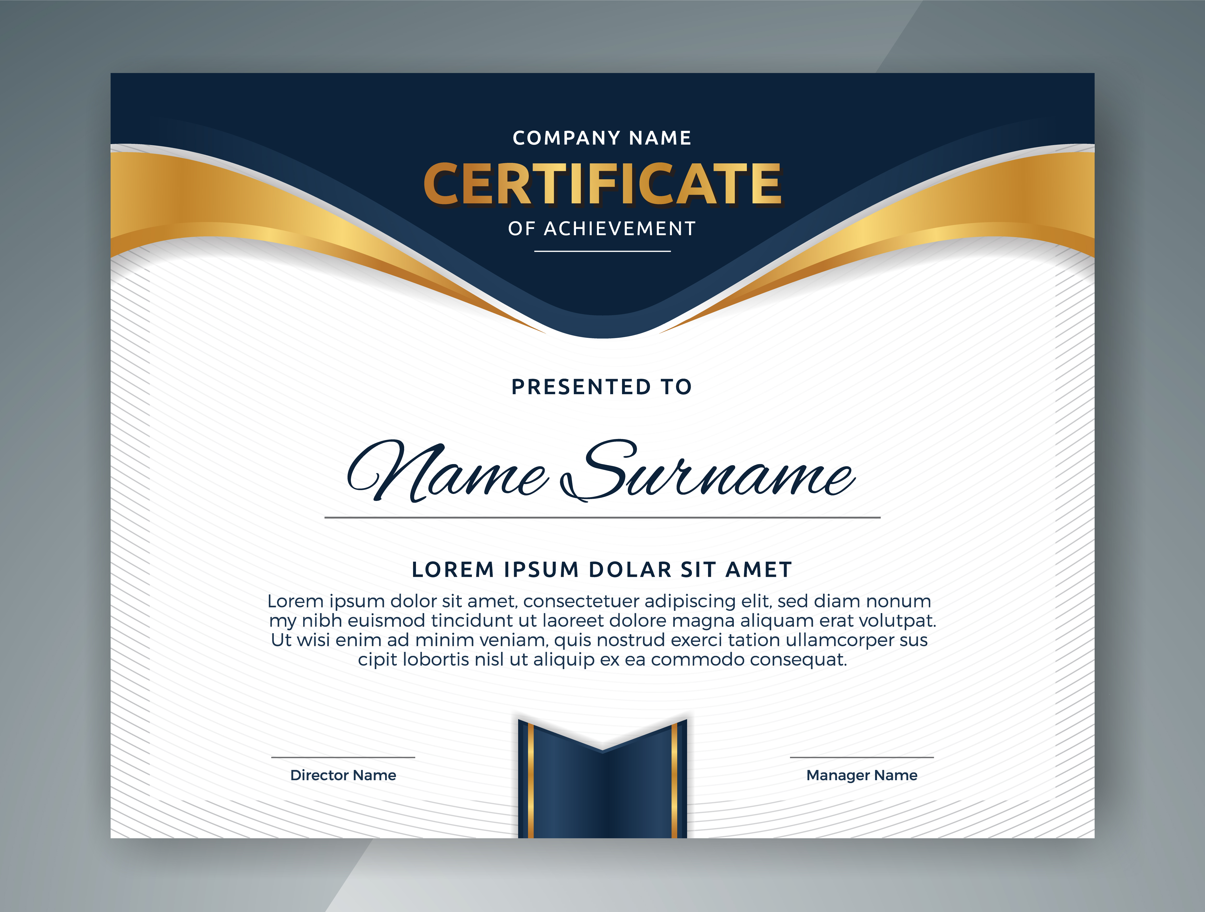 Multipurpose Professional Certificate Template Design Vector Il 234721