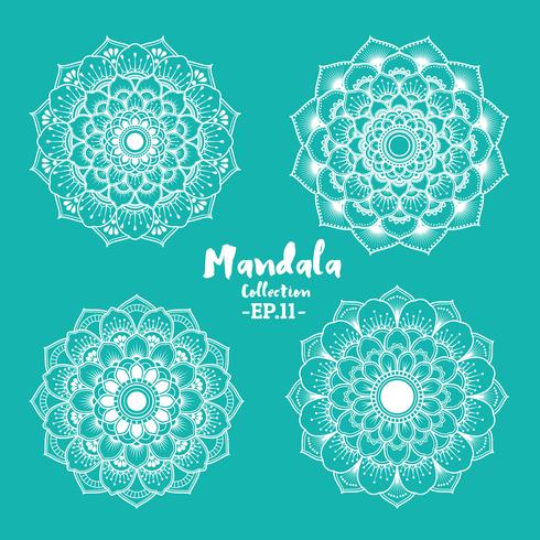 Conjunto de mandala decorativo y diseño ornamental vector