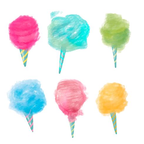 Cute Cotton Candy Collection vector