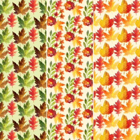 Autumn Pattern Set vector