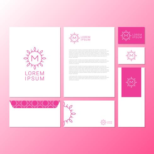 Elegant Feminine Identity  Templates vector