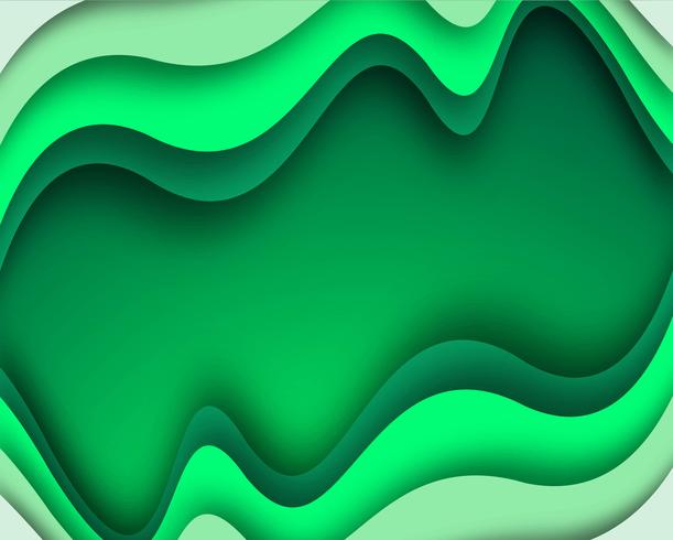 Elegant stylish green wave background vector