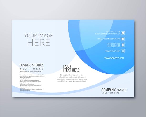 Abstract wavy business brochure template vector