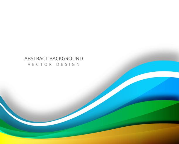 Fondo de onda elegante colorido moderno vector