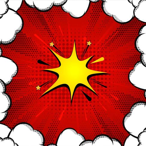 Abstract Colorful Pop Art Comic Book Background Illustration Vec