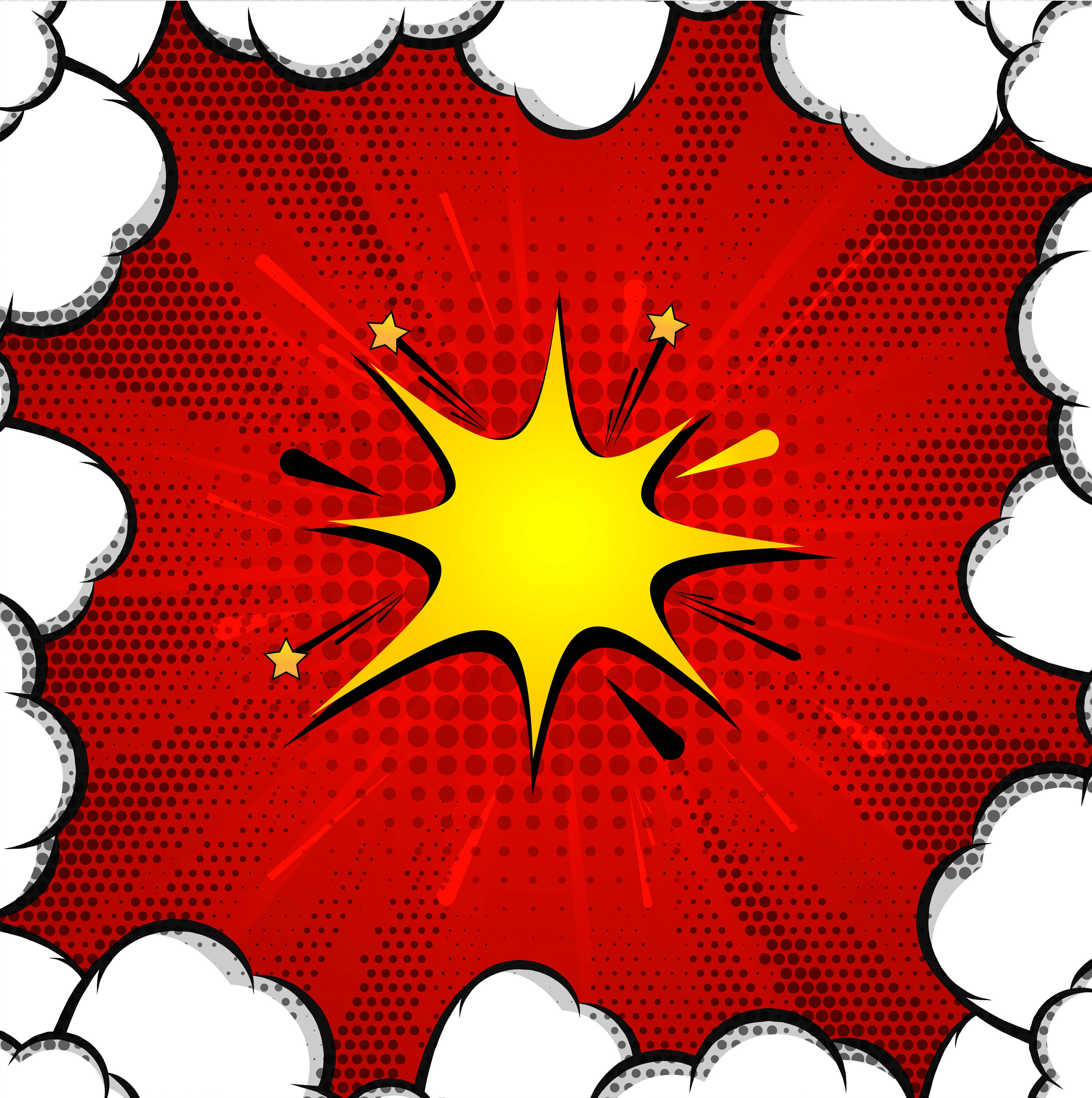 Abstract Colorful Pop Art Comic Book Background Illustration Vec
