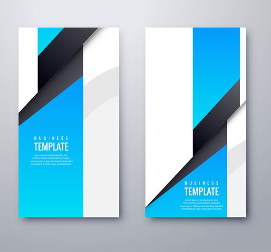 Modern blue elegant banners set template vector