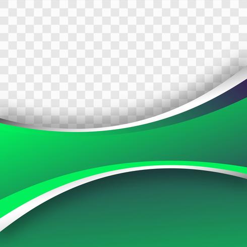 Fondo hermoso colorido ola verde vector