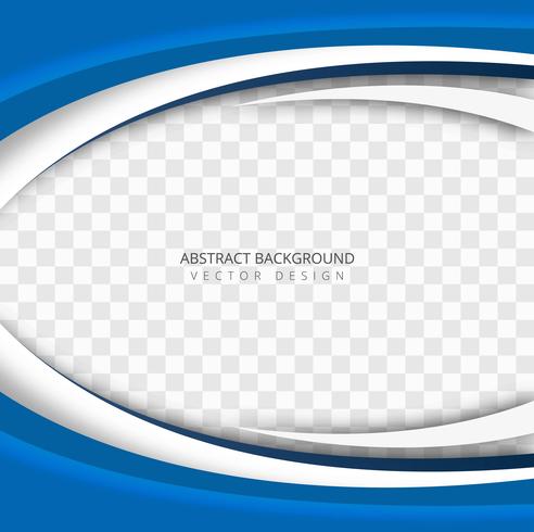 Abstract blue wave transparent background vector