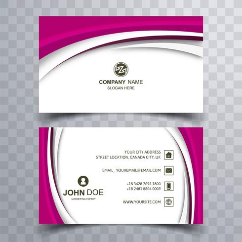 Abstract creative wavy business card template vector