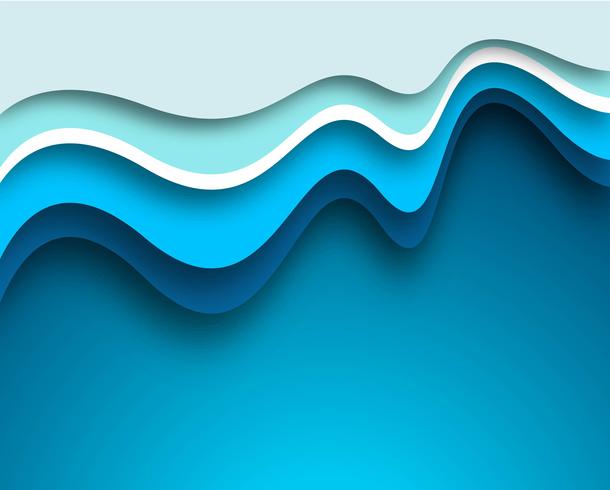 Beautiful creative blue wave background vector