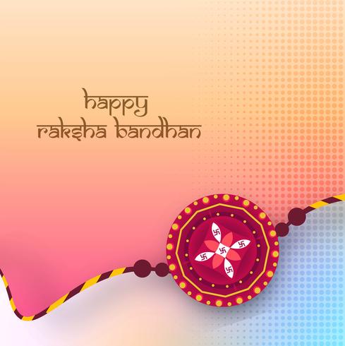 Fondo colorido de la tarjeta de felicitación del festival de Raksha Bandhan vector