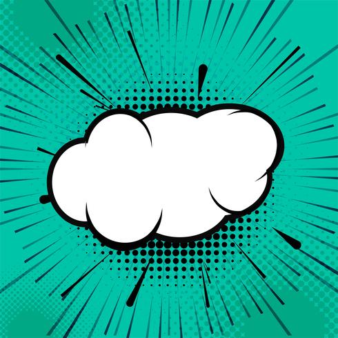 Speech bubble pop art comic book background vector