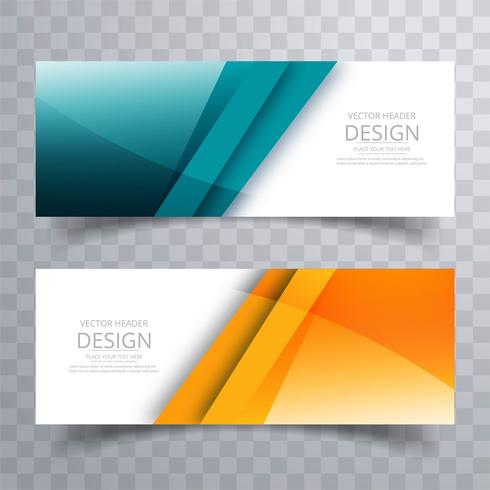 Beautiful colorful bright shiny banners set vector