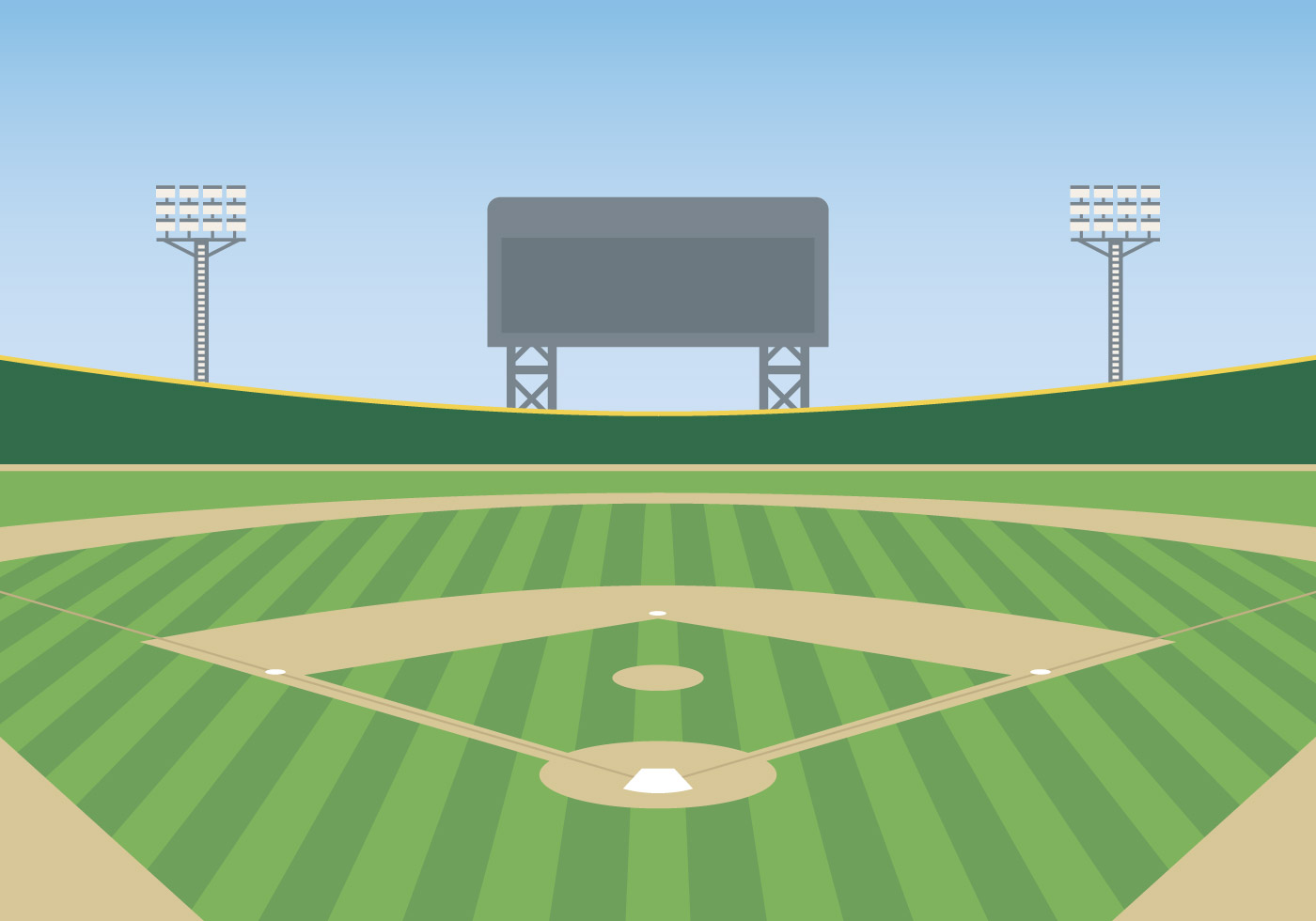 Download Baseball Park Vector Illustration 235383 Vector Art at ...