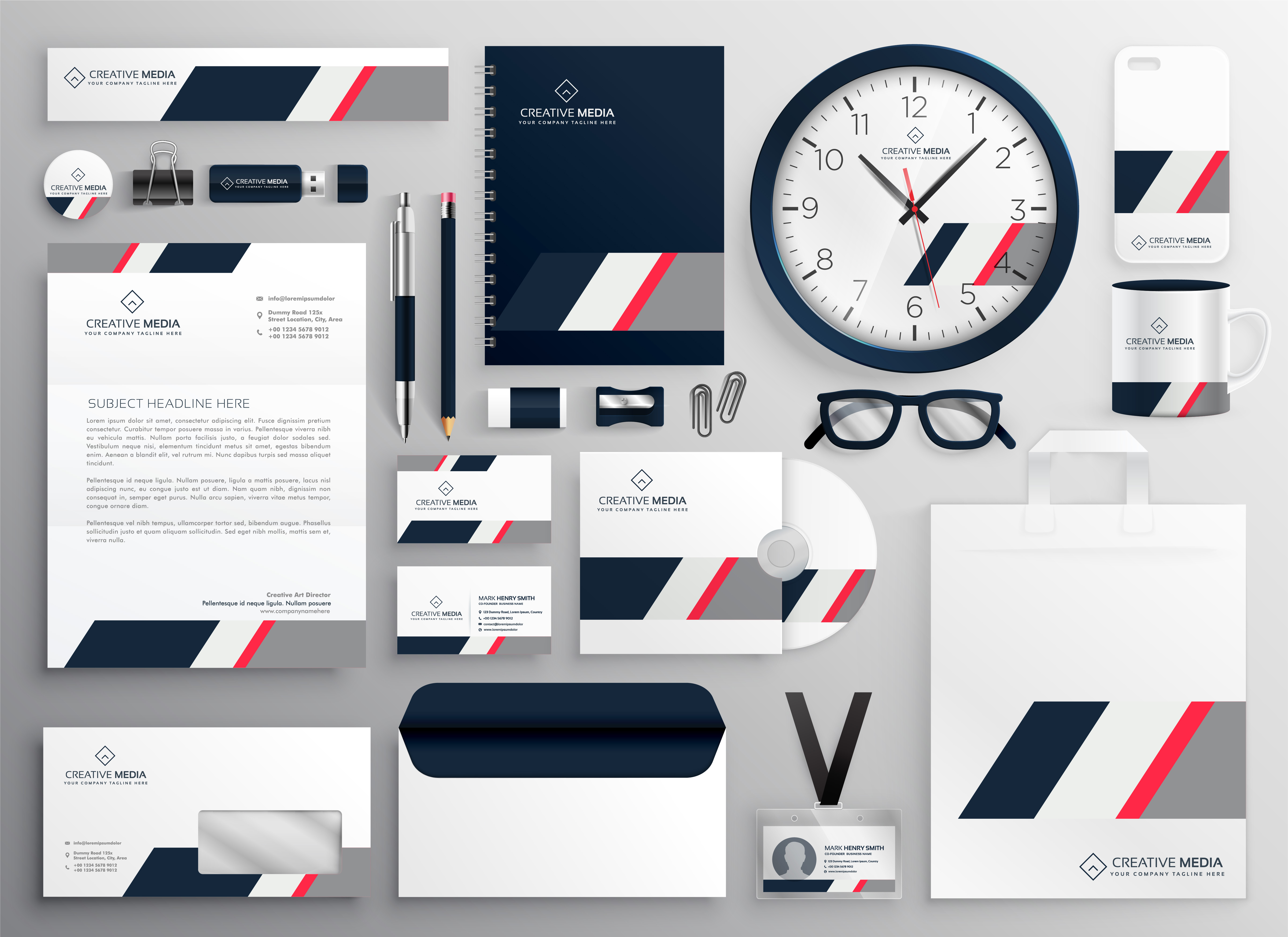 corporate professional business brand stationery set - Download Free