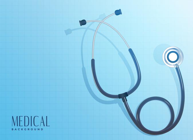 doctor stethoscope object on blue background