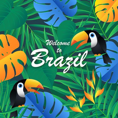 Tropic Exotic Brazil Background vector