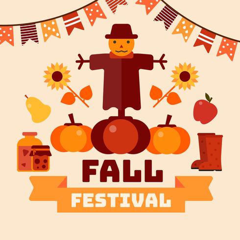 Cartel del Festival de Otoño vector