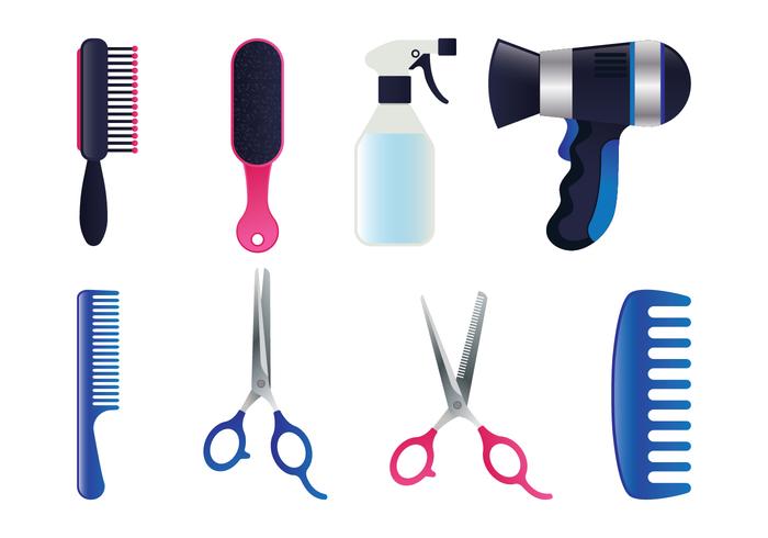 Realistic Salon Tools Set vector