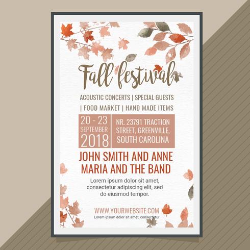 Vector Fall Festival Poster