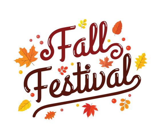 Fall Festival Posterl Typography vector