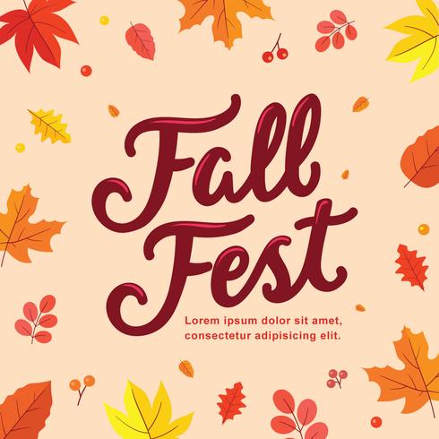 Fall Festival Posterl Background vector