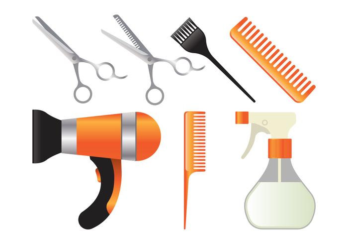 Realistic Salon Tools Set vector