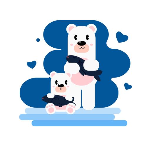 北極熊卡通圖 免費下載 | 天天瘋後製