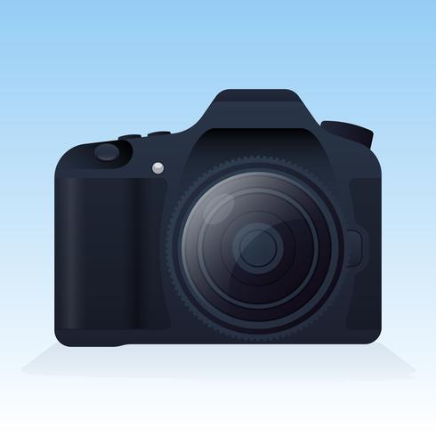 Realistic Digital Camera Illustration On Background vector