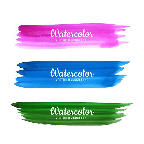 Hand drawn watercolor stroke colorful shade background vector
