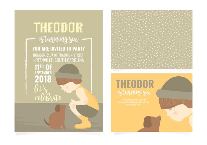 Vector Birthday Invitation 