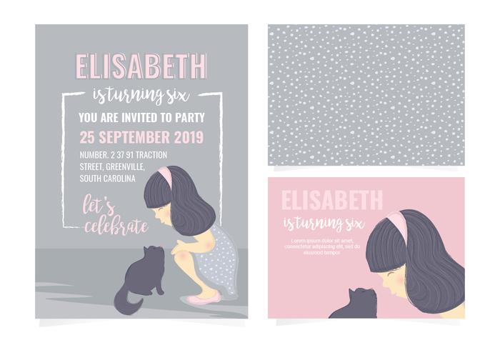 Vector Birthday Party Invitation 