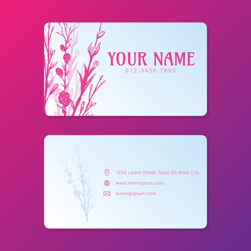 Floral Template For BusinessCard Artworks vector