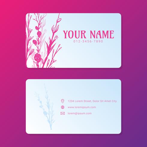 Plantilla floral para las ilustraciones de BusinessCard vector