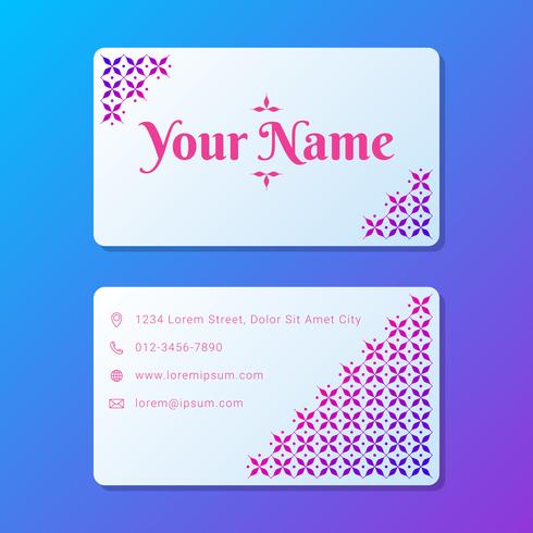 Tarjeta de visita femenina Diseño corporativo vector