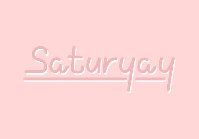 Letra Rosa Saturyay vector