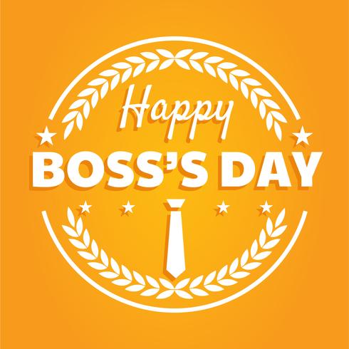 Cartel feliz del día de Boss vector