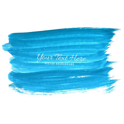 Hand draw blue watercolor strokes background vector