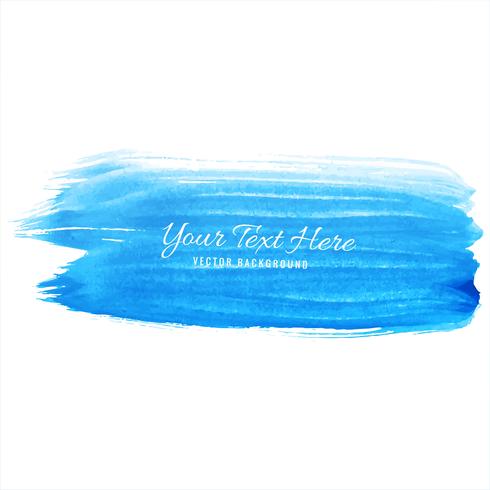 Abstract hand draw blue watercolor strokes background vector