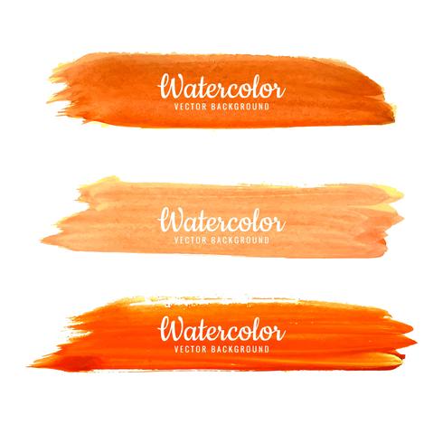 Set of colorful watercolor brush strokes design vector