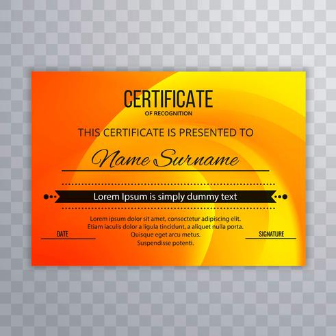 Abstract colorful certificate wave background vector