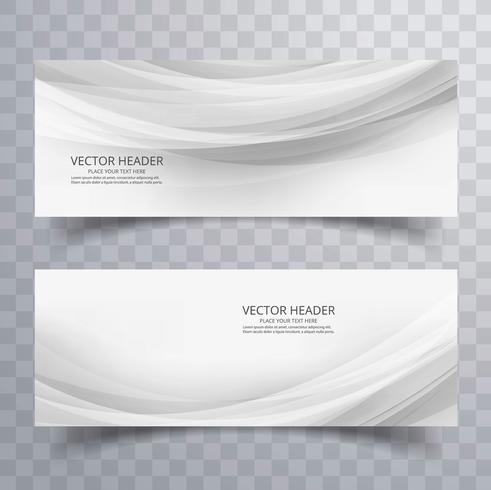 Abstract beautiful grey business wave banners design vector